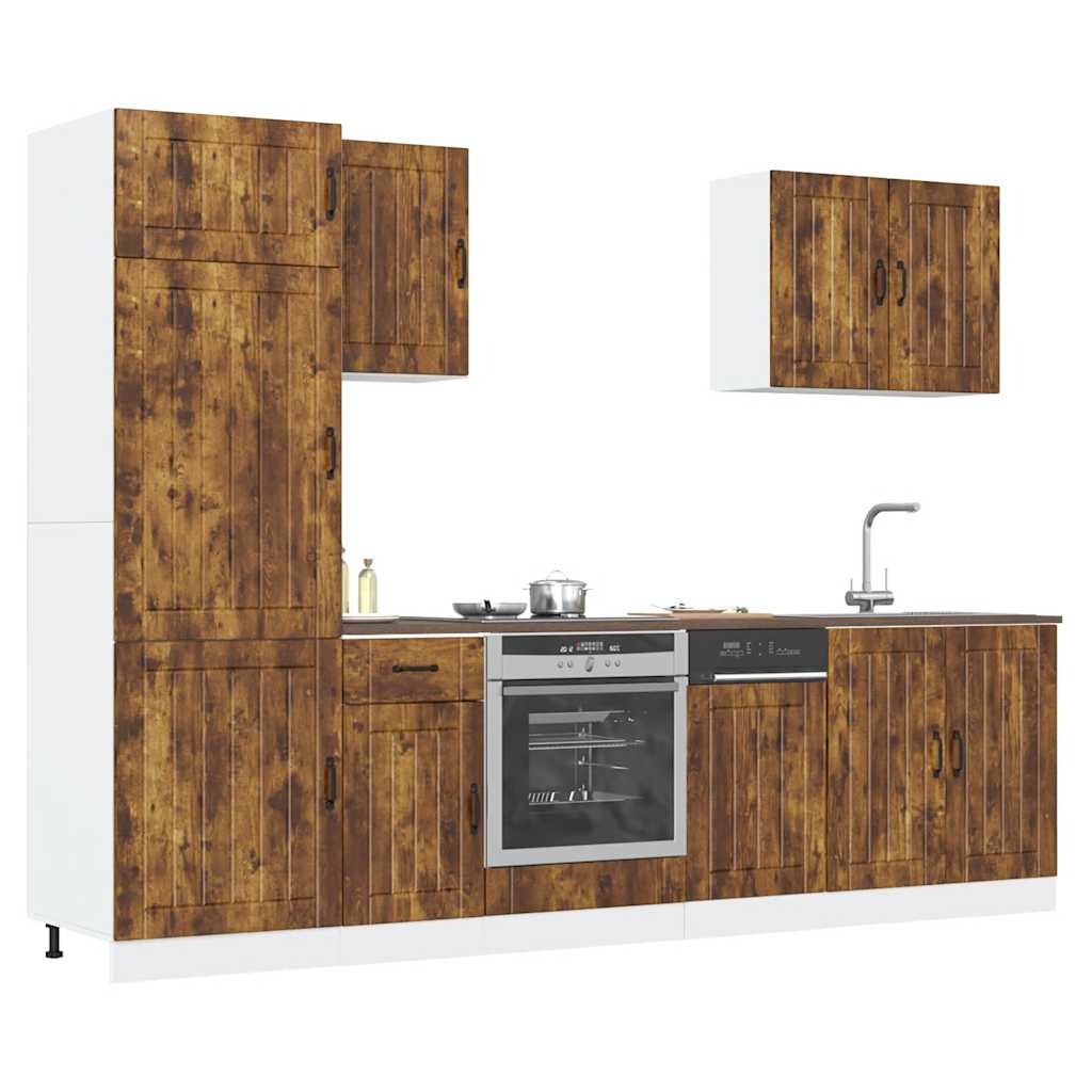 7-tlg. Küchenschrank-Set Lucca Weiß Holzwerkstoff