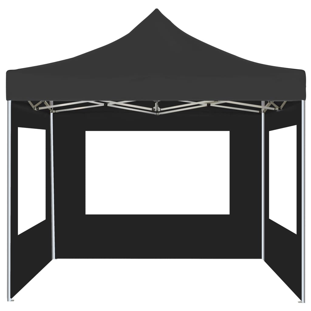 Profi-Partyzelt Faltbar mit Wänden Aluminium 3×3m Weiß