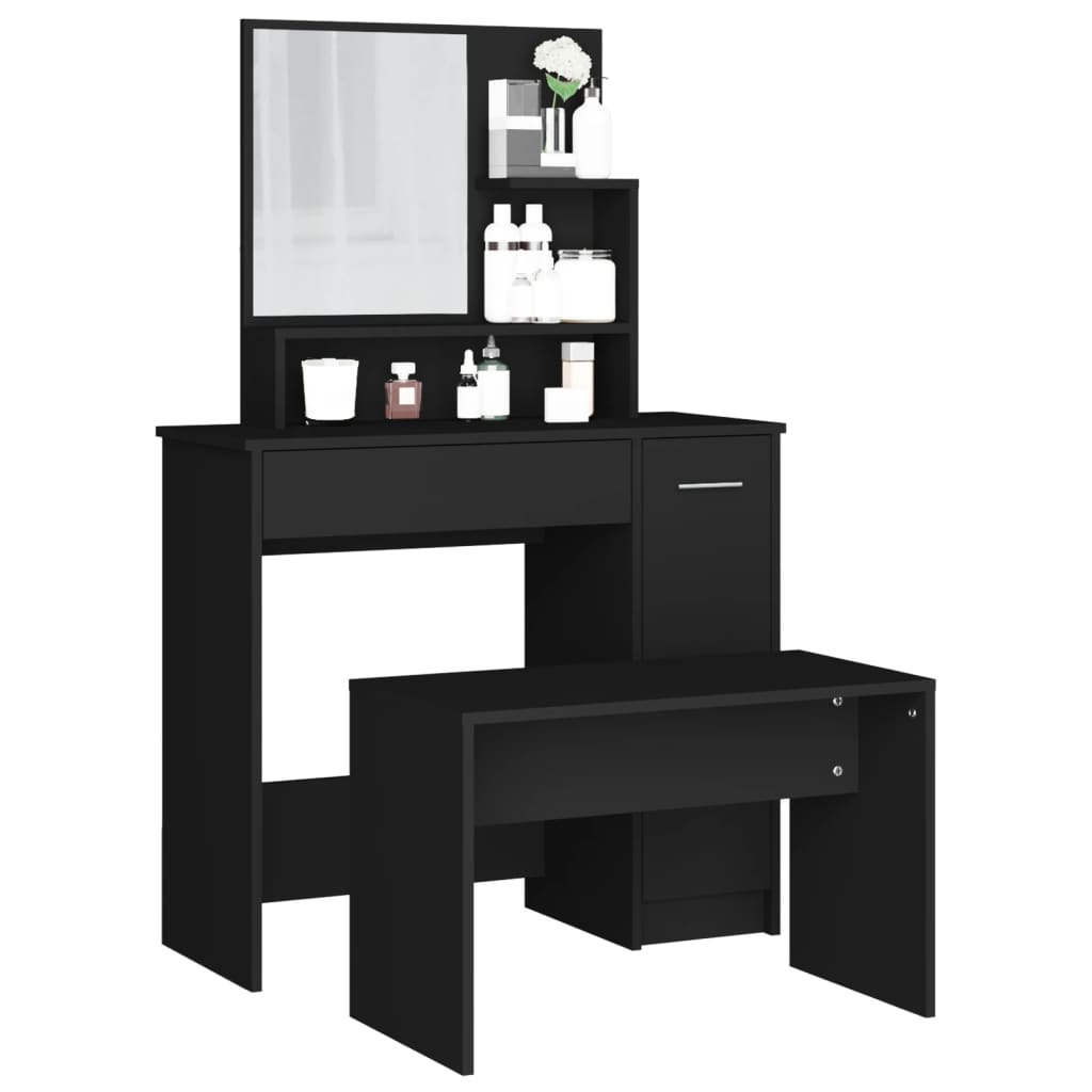 Schminktisch-Set Weiß 86,5x35x136 cm