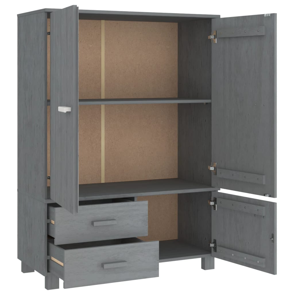 Kleiderschrank HAMAR Honigbraun 99x45x137 cm Massivholz Kiefer