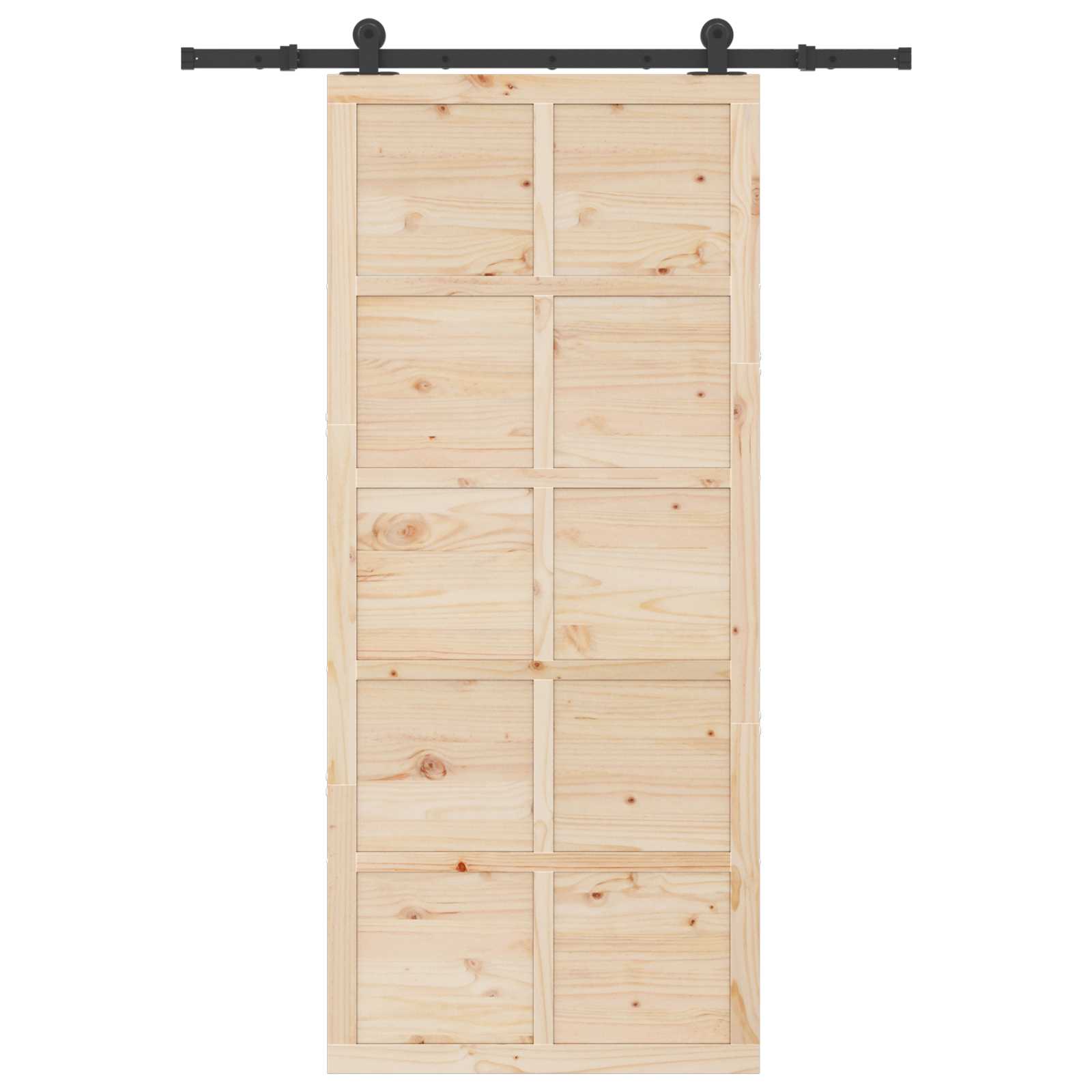 Schiebetür Natur 100 x 208 cm Massives Kiefernholz