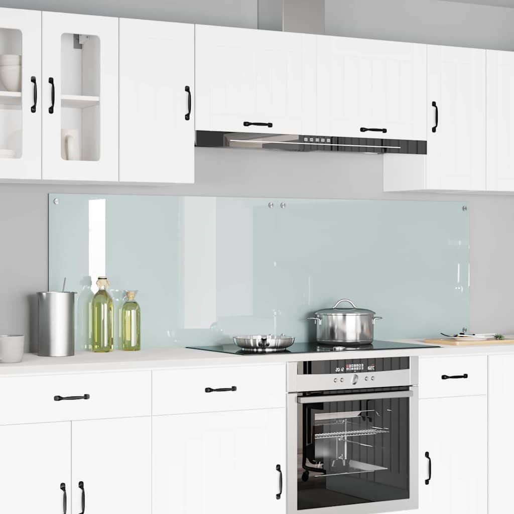 Küchenrückwand 2 pcs Weiß 70 x 40 cm Gehärtetes Glas