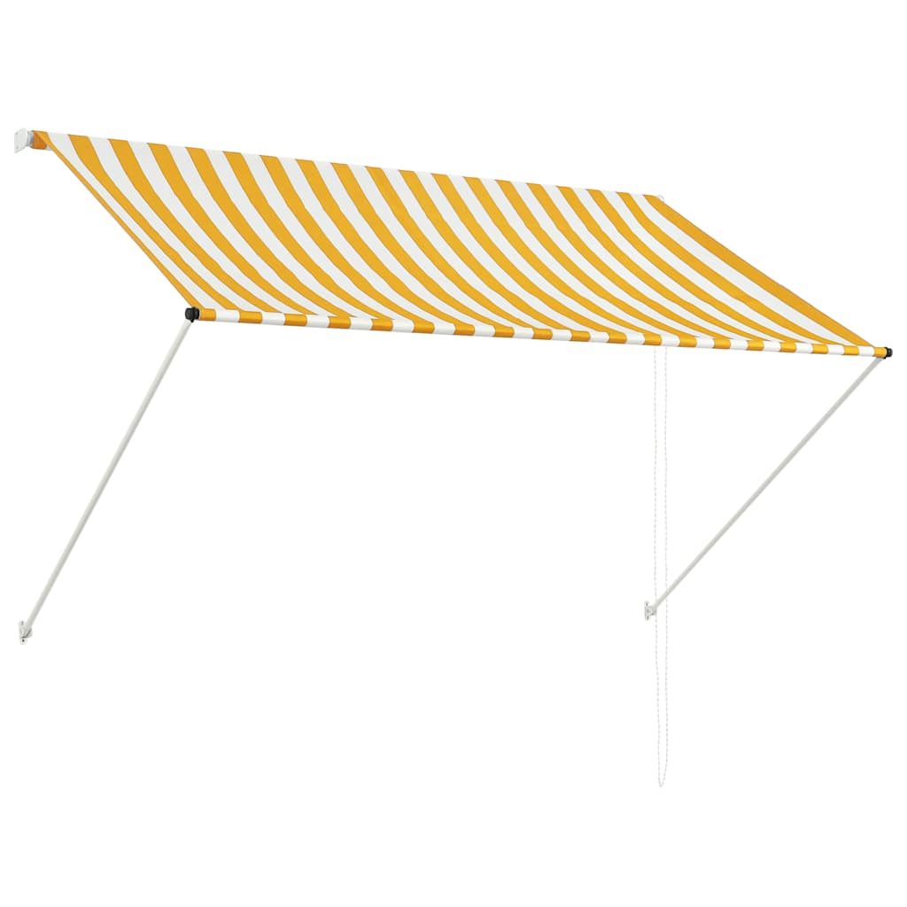 Einziehbare Markise 150×150 cm Blau und Weiß