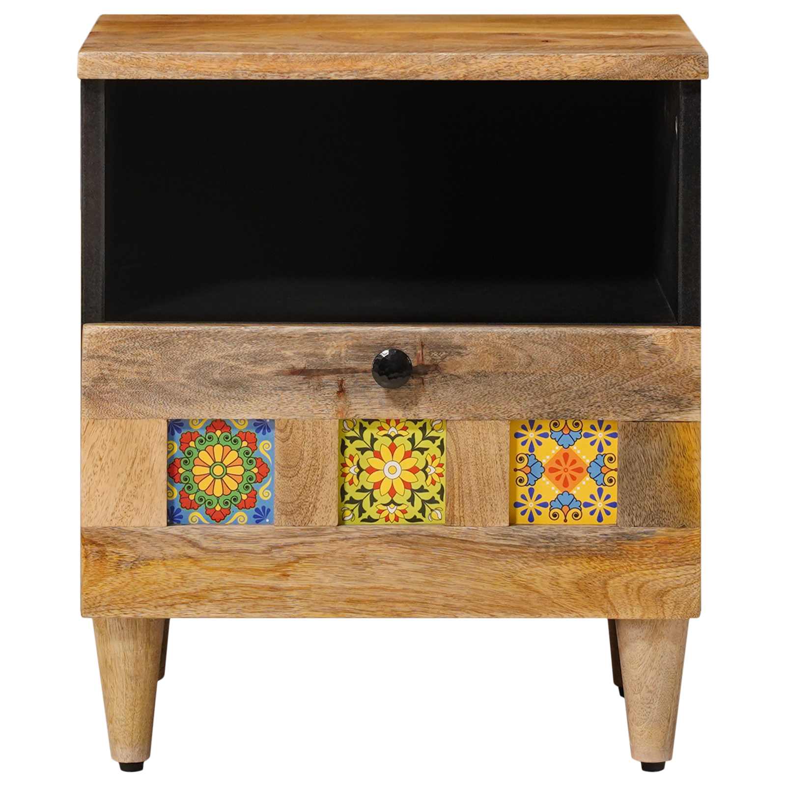 Nachttisch Braun 40 x 33 x 46 cm Massivholz Mango