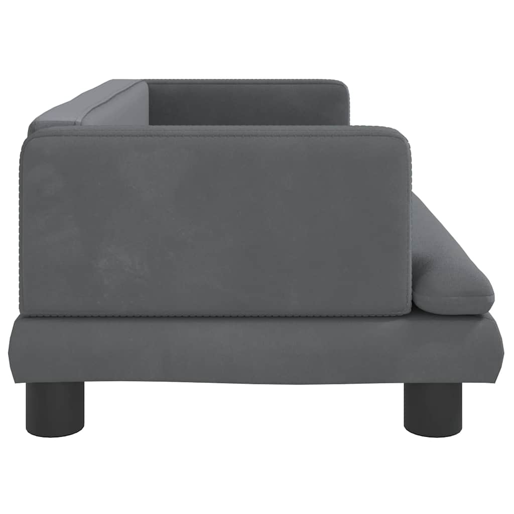 Kindersofa Blau 80x45x30 cm Samt