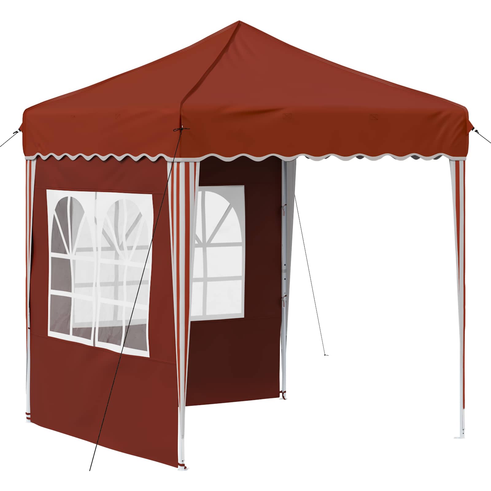 Pop-up Partyzelt 195 x 195 x 245 cm Creme Oxford-Stoff
