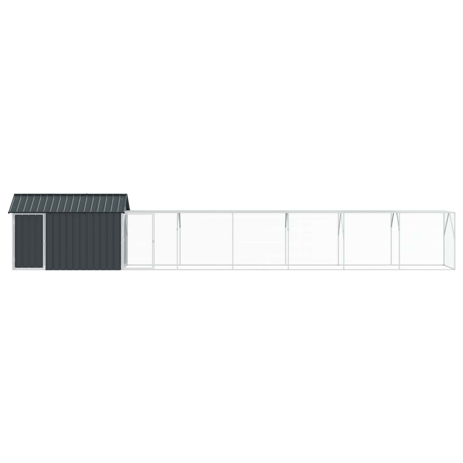 Vogelkäfig Anthrazit 416,5 x 103 x 142 cm Verzinkter Stahl