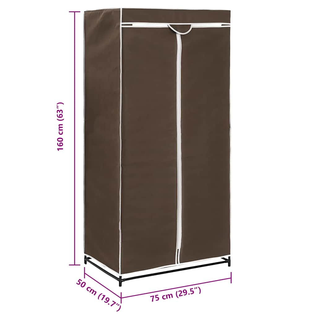Kleiderschrank Schwarz 75×50×160 cm