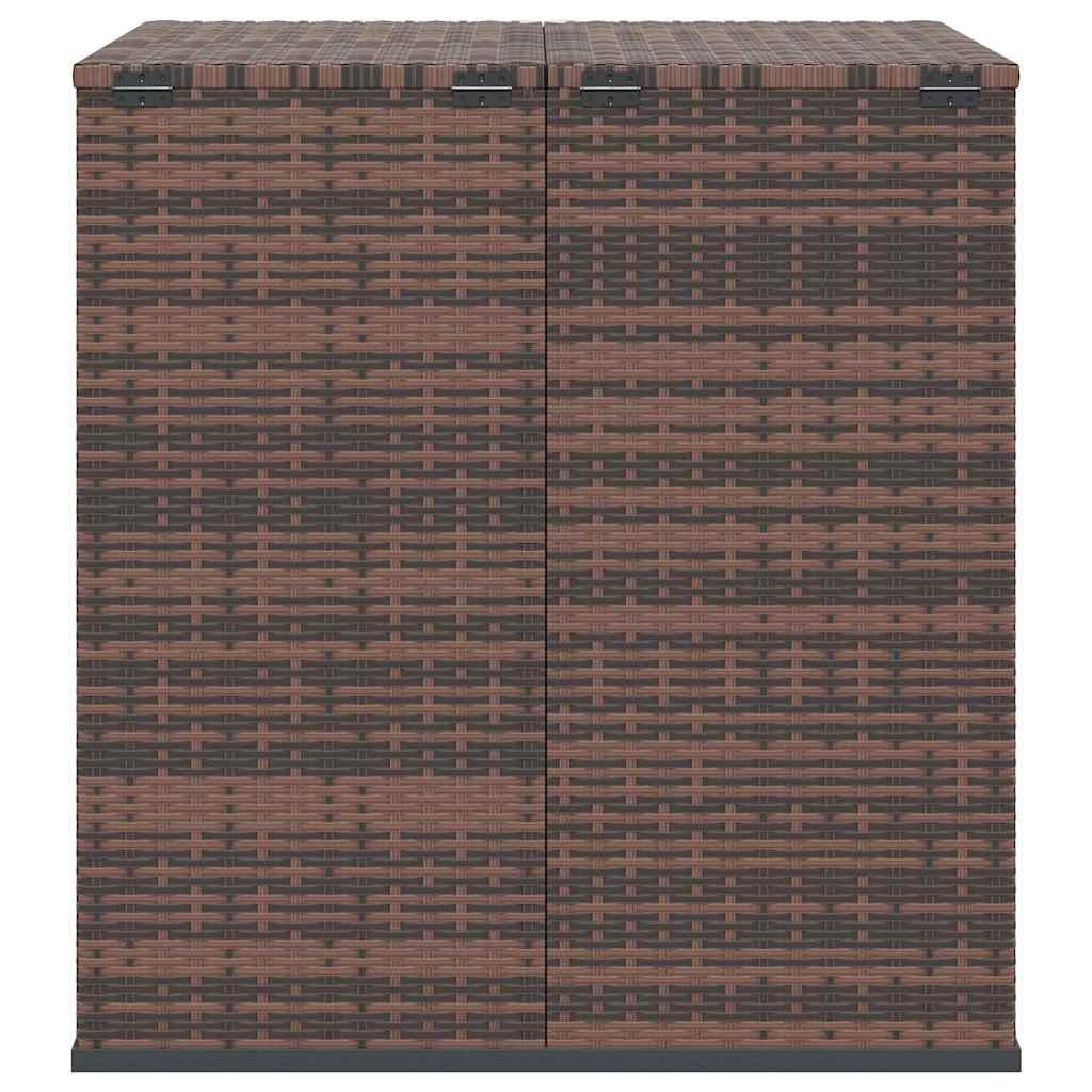 Garten-Kissenbox PE Rattan 100x49x103,5 cm Schwarz