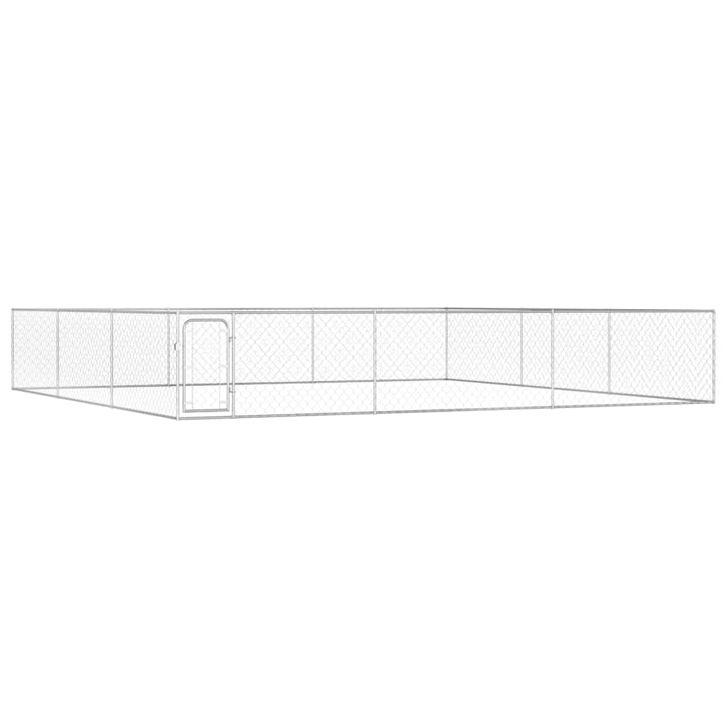 Outdoor-Hundezwinger Verzinkter Stahl 4 x 4 x 1 m