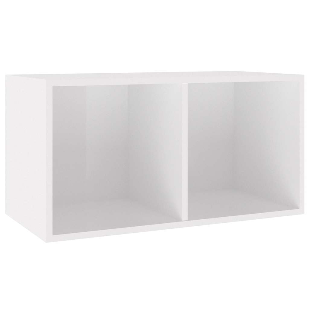 Schallplatten-Aufbewahrungsbox Weiß 71x34x36 cm Holzwerkstoff