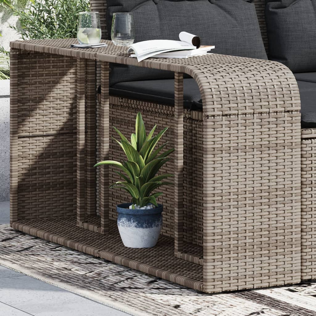 Lagerregale 2 Stk. Schwarz Poly Rattan