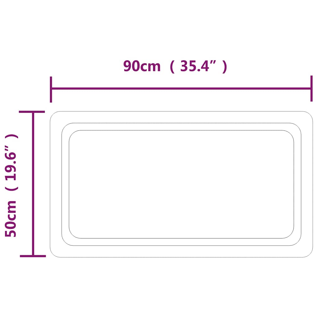 LED-Badspiegel 60x40 cm