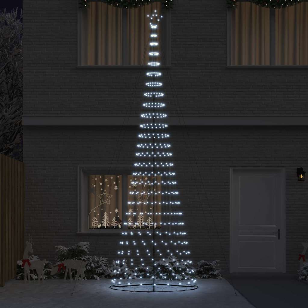 LED-Weihnachtsbaum mit 230 LEDs Mehrfarbig 184,5 cm Metall
