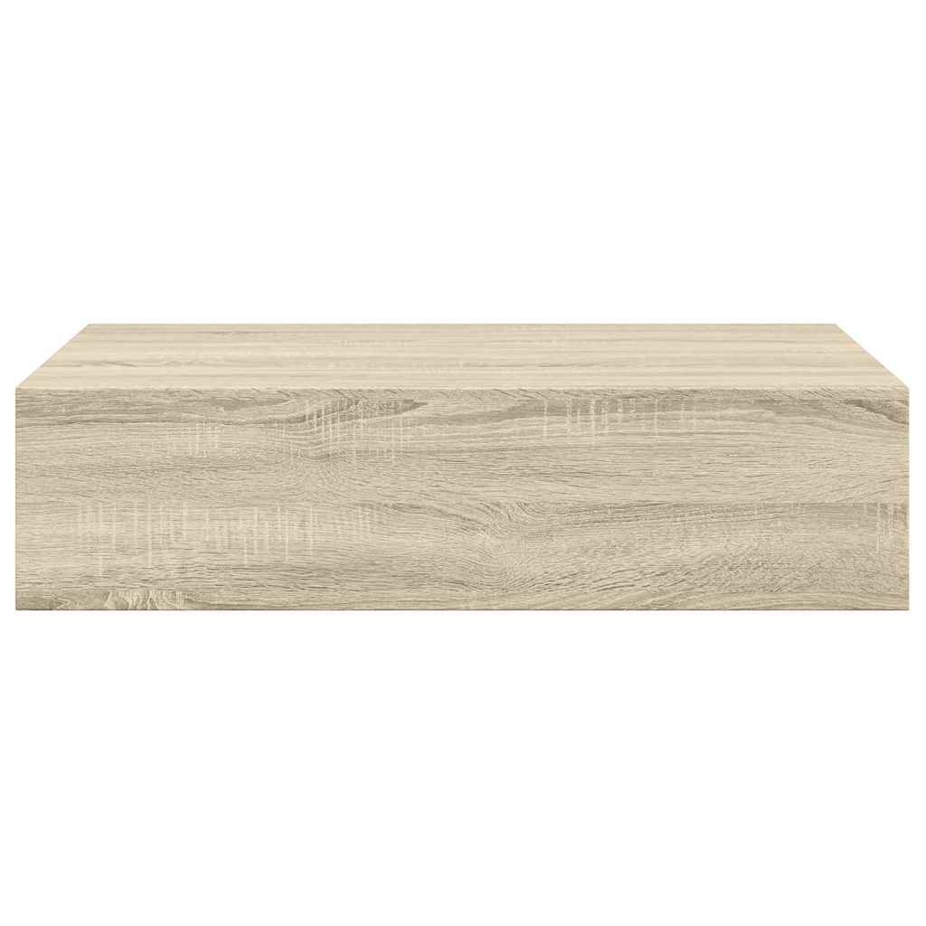 Wandregal mit Schublade Weiß 40x23,5x10 cm MDF