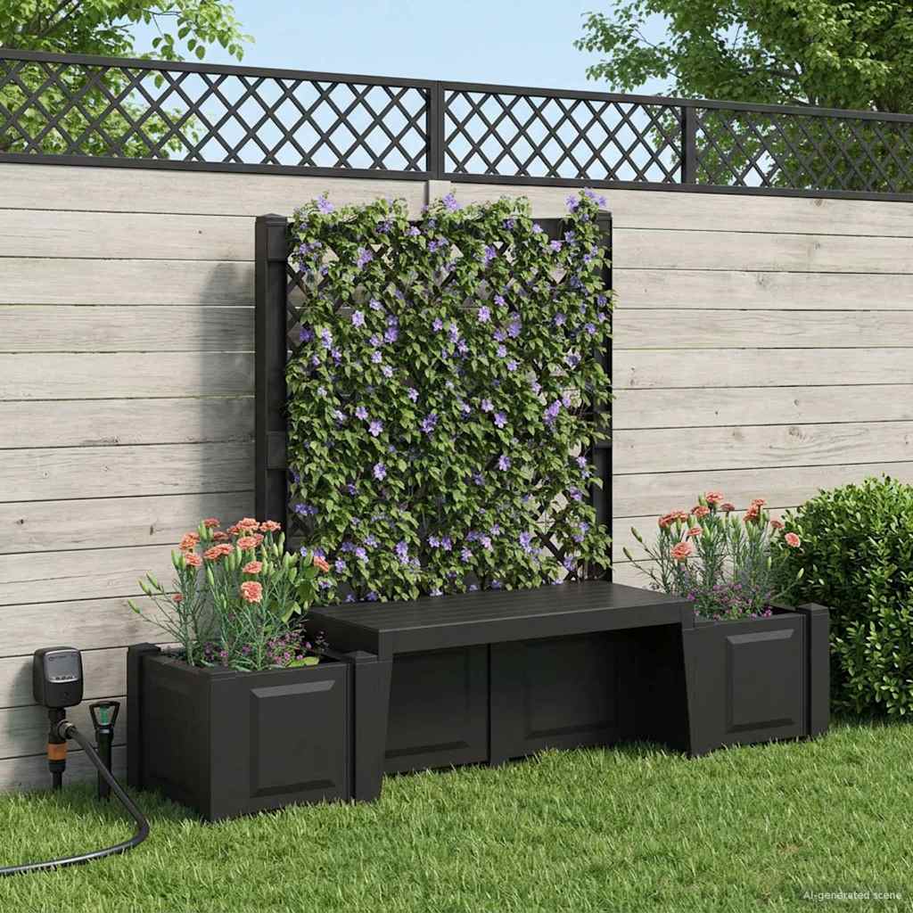 Gartenbank Kopenhagen Weiß 173 x 49 x 135,5 cm PP