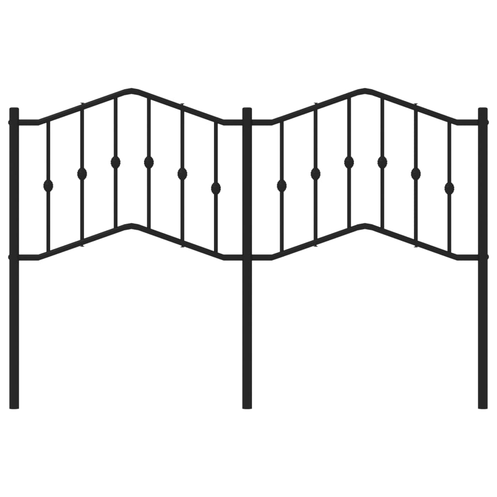 Ersatz-Kopfteil Metall Schwarz 90 cm