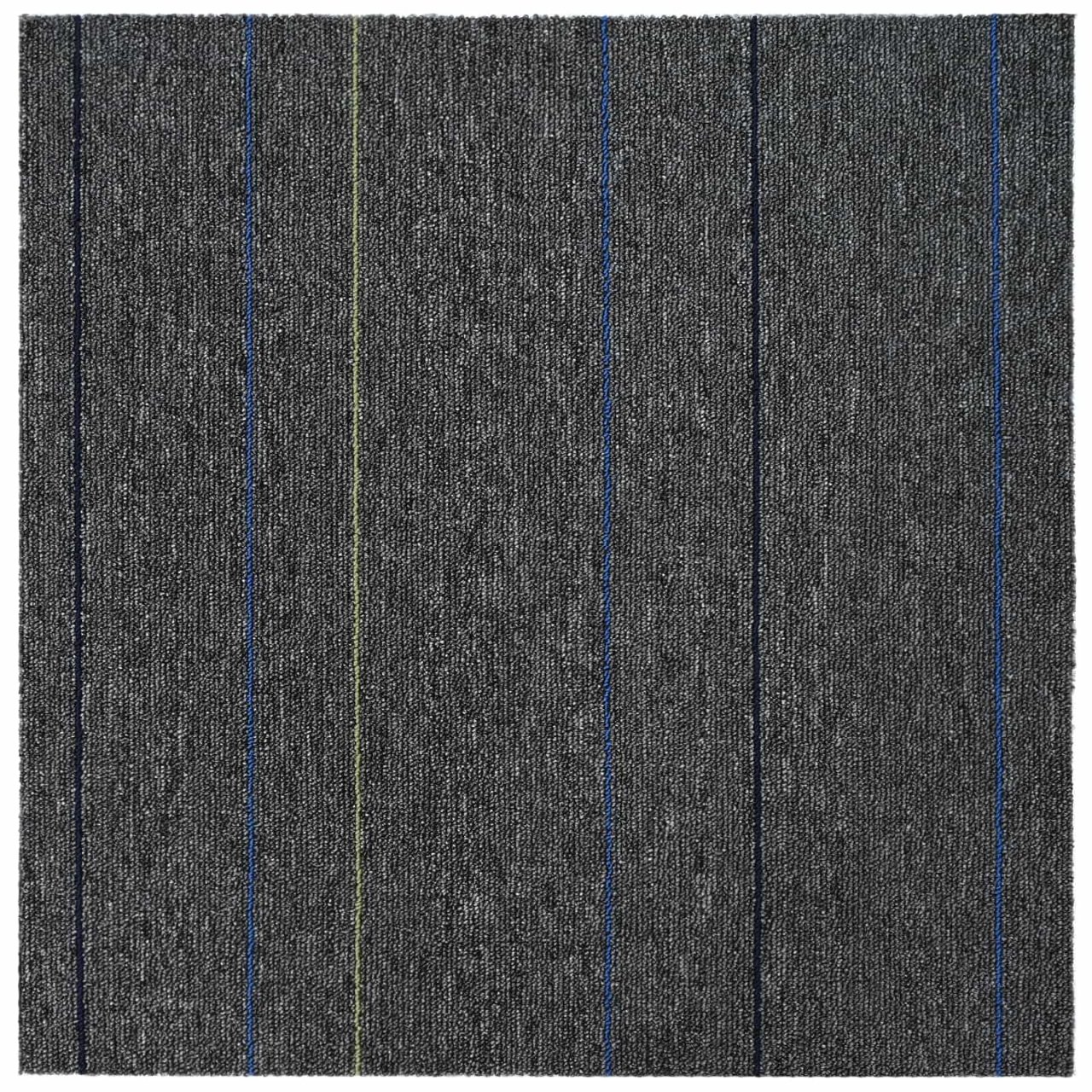 Teppichfliese Hellgrau mit Streifen 50 x 50 cm 4 pcs