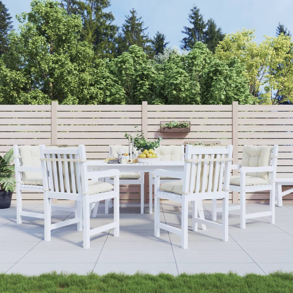 Niedriglehner-Auflagen 2 Stk Melange Anthrazit 100x50x7cm Stoff
