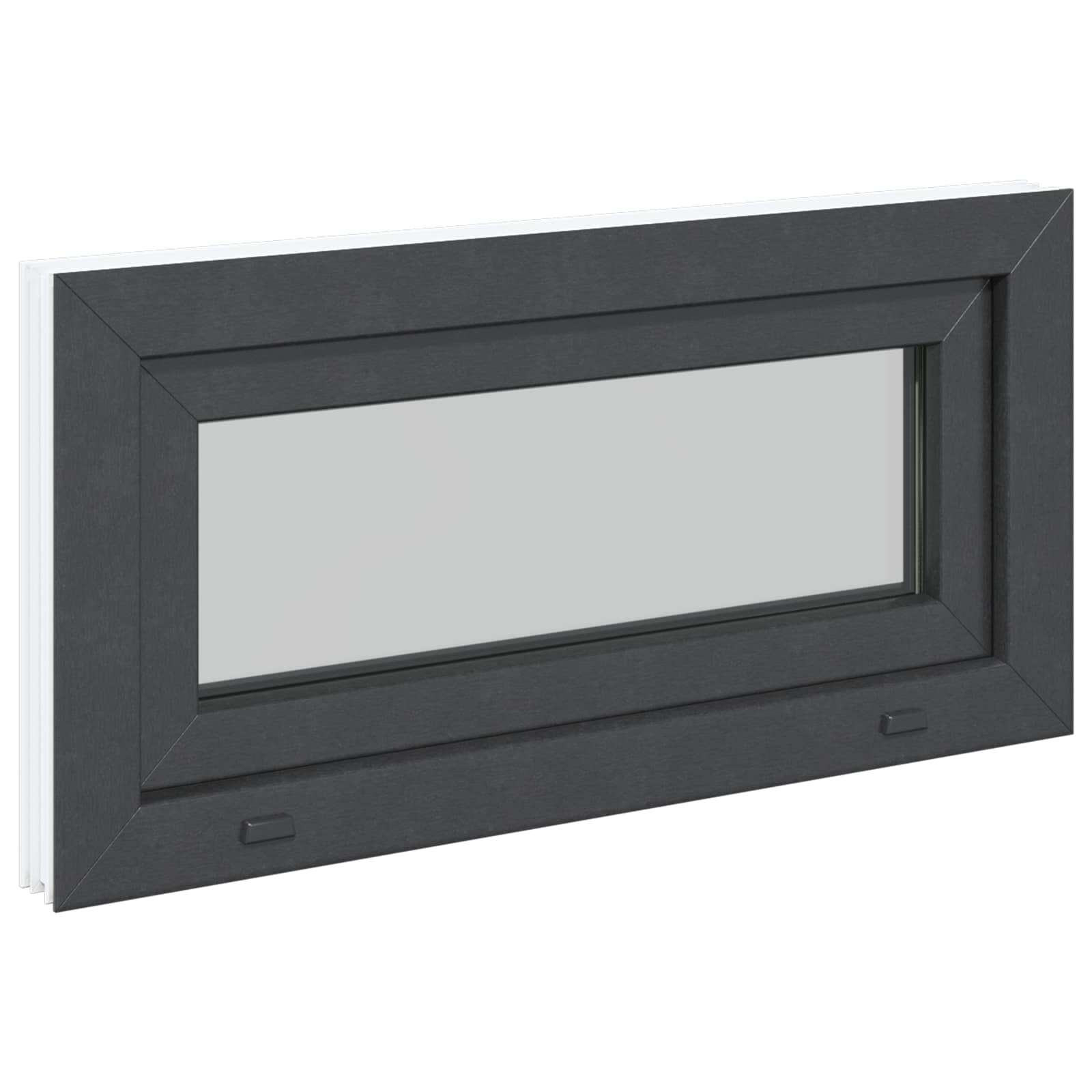 Kellerfenster RISOR 60 x 40 cm PVC und Glas Weiß