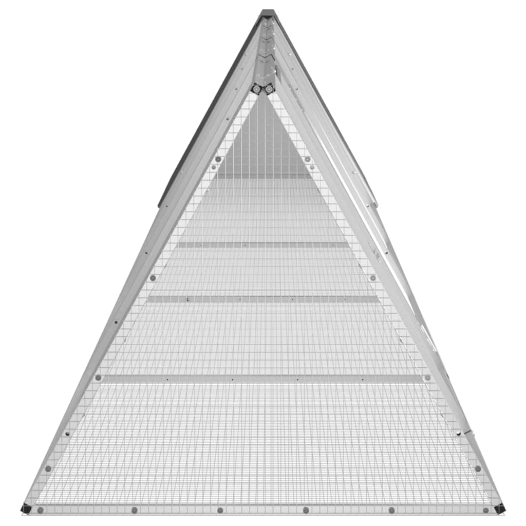 Kaninchenkäfig Anthrazit 201,5x80,5x71 cm Verzinkter Stahl