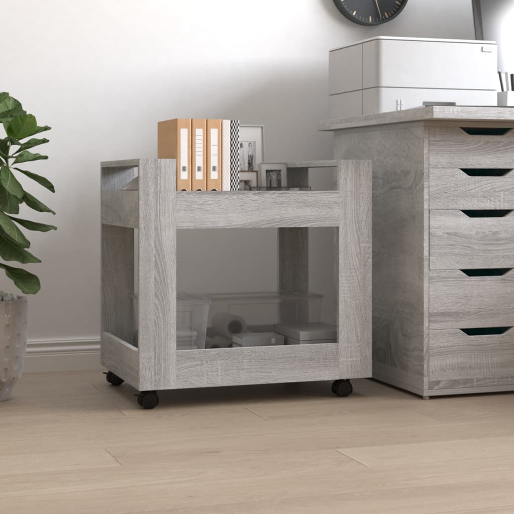 Bürowagen Weiß 60x45x60 cm Holzwerkstoff