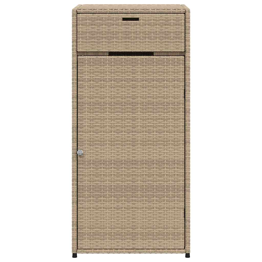 Gartenschrank Schwarz 55x55x111 cm Poly Rattan