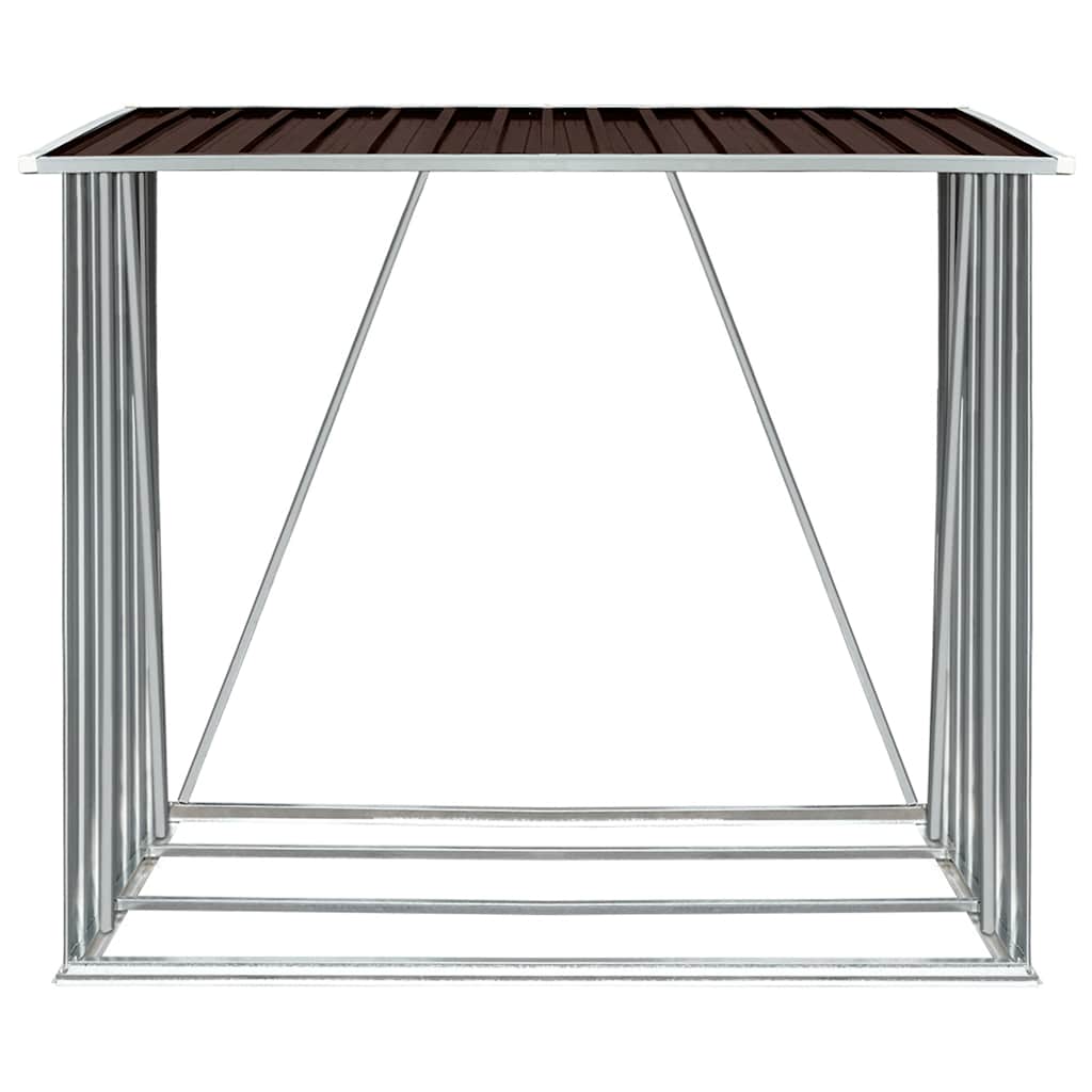 Brennholzlager Verzinkter Stahl 163 x 83 x 154 cm Grau