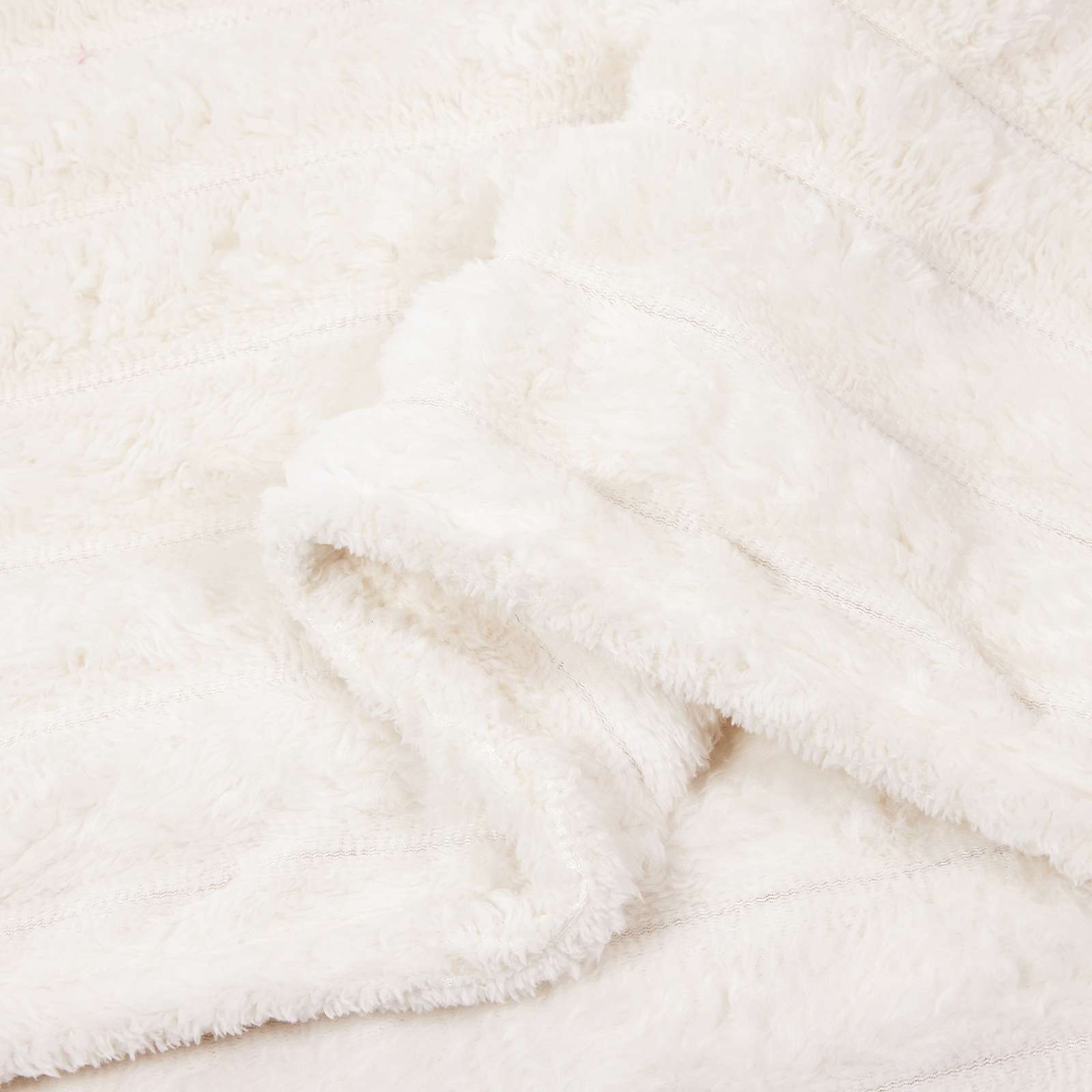 Überwurfdecke Beige 150 x 130 cm Fleece