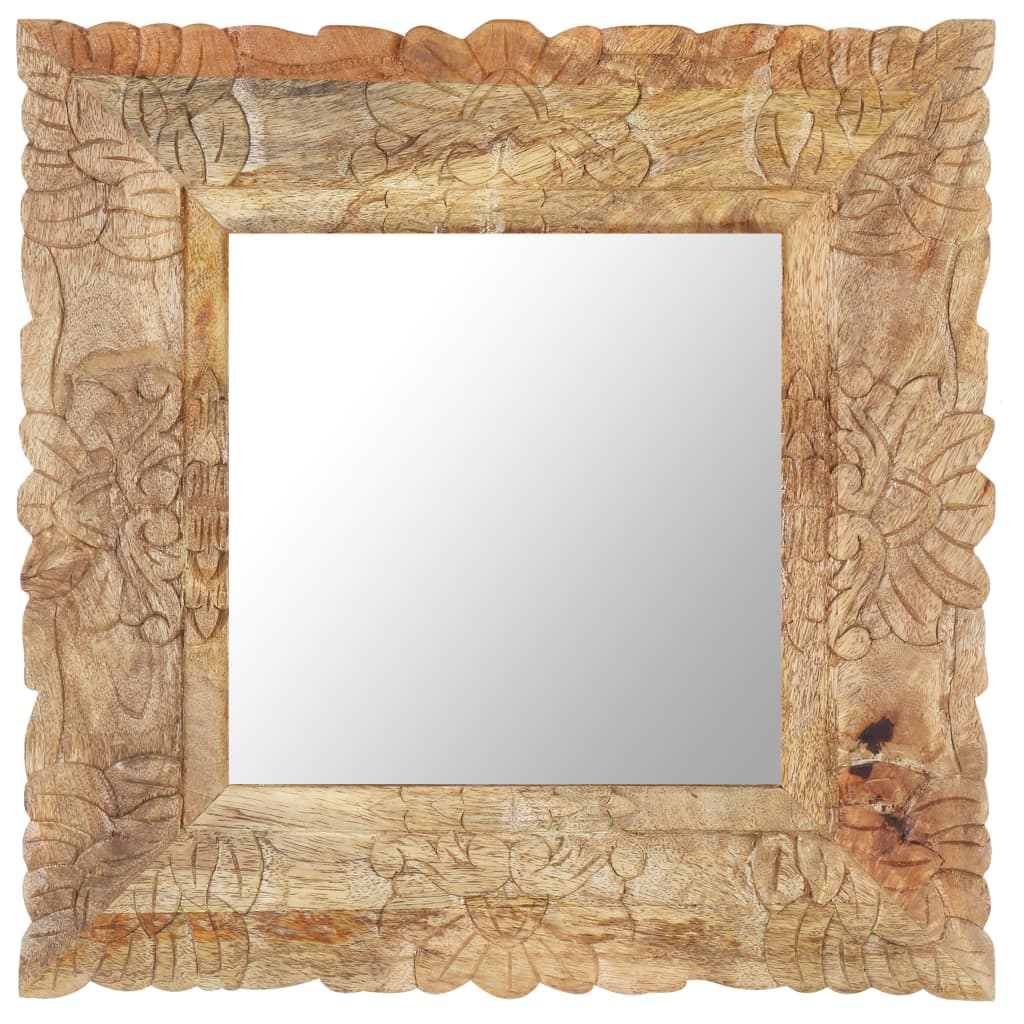 Spiegel Weiß 80x50 cm Mango Massivholz