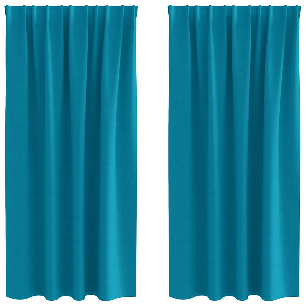 Verdunkelungs-Vorhänge mit Ringen 2 pcs Beige 140 x 140 cm