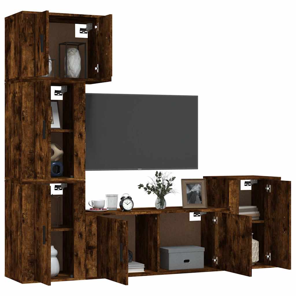 5-tlg. TV-Schrank-Set Weiß Holzwerkstoff