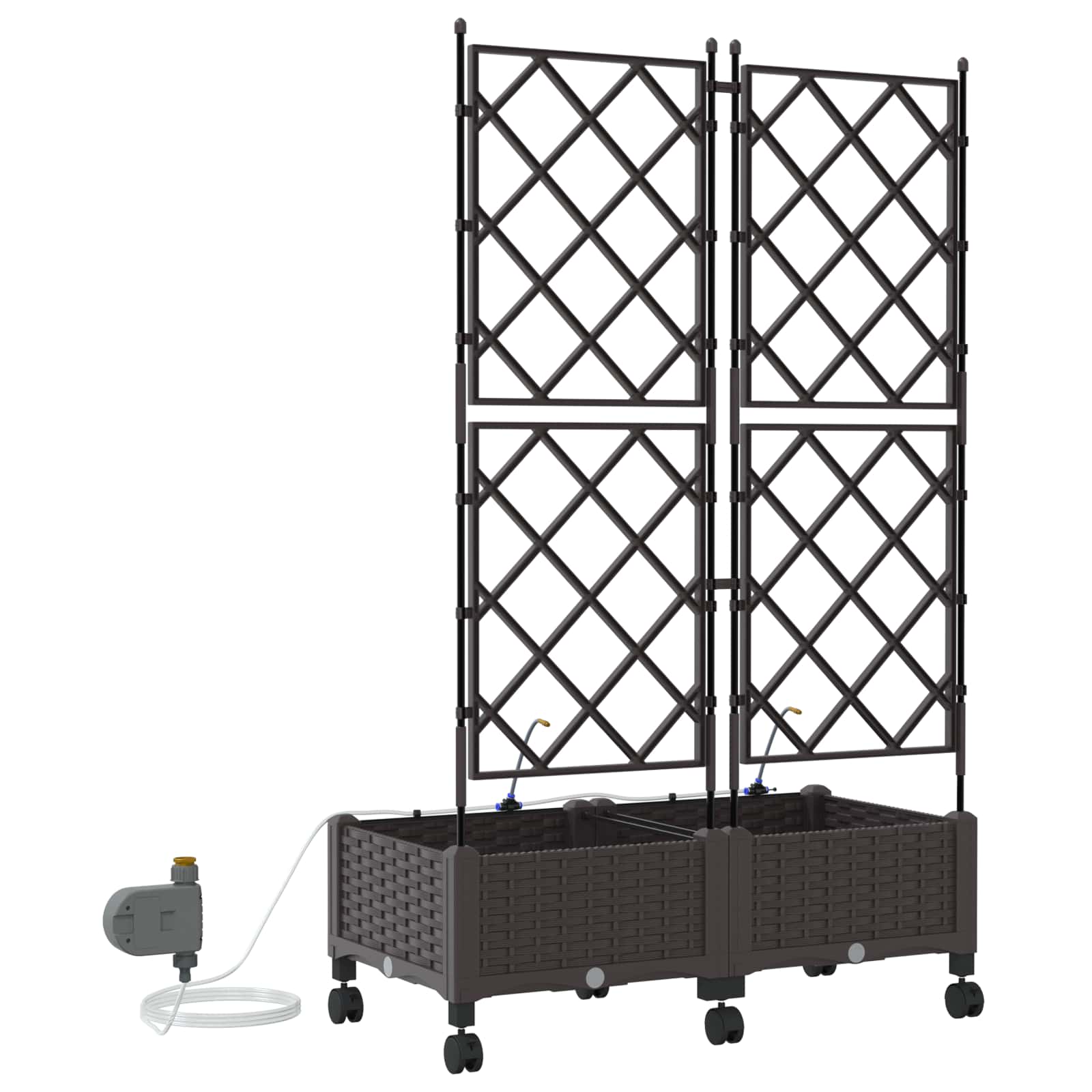 Garten-Pflanzgefäß 4 Stk. Braun 160 x 40 x 22 cm PP