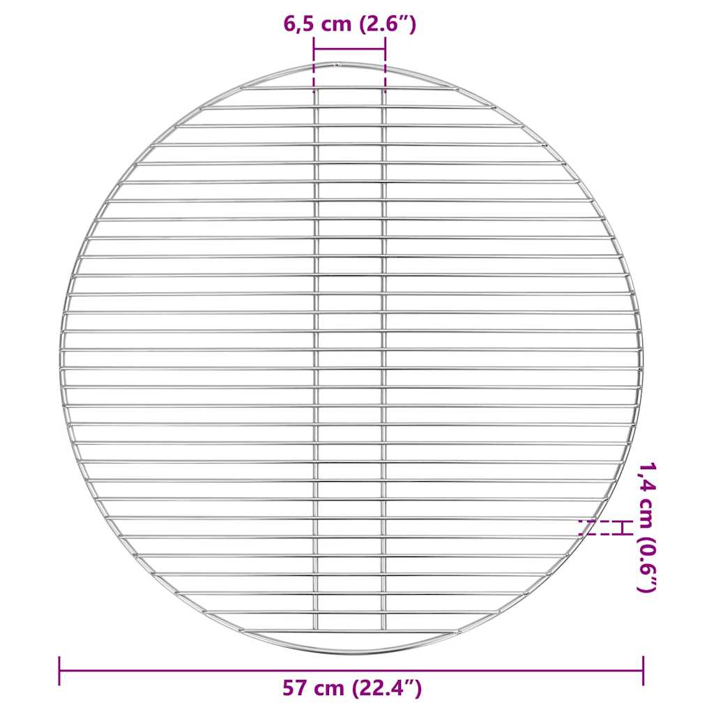 Grillrost Rund Ø34,5 cm 304 Edelstahl