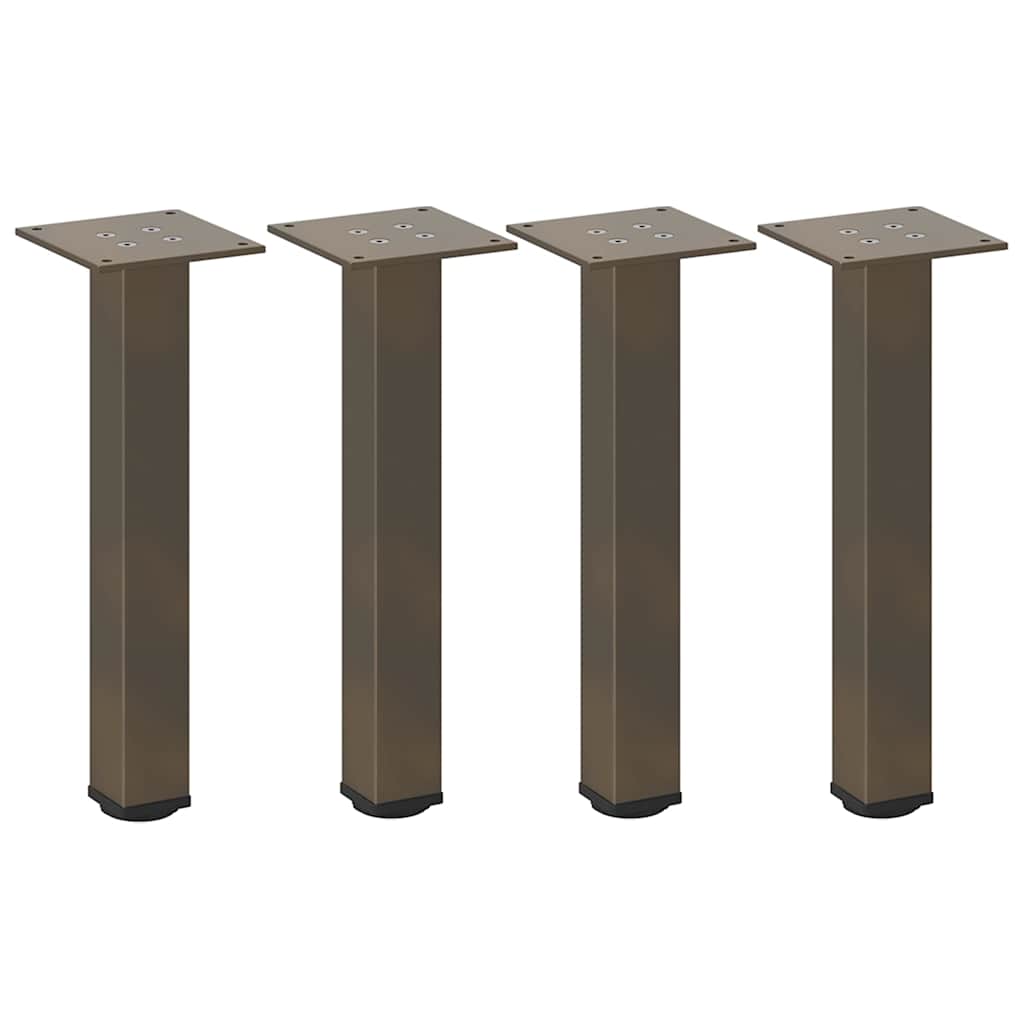 Bartischbeine 4 Stk. Schwarz 100-102 cm Stahl