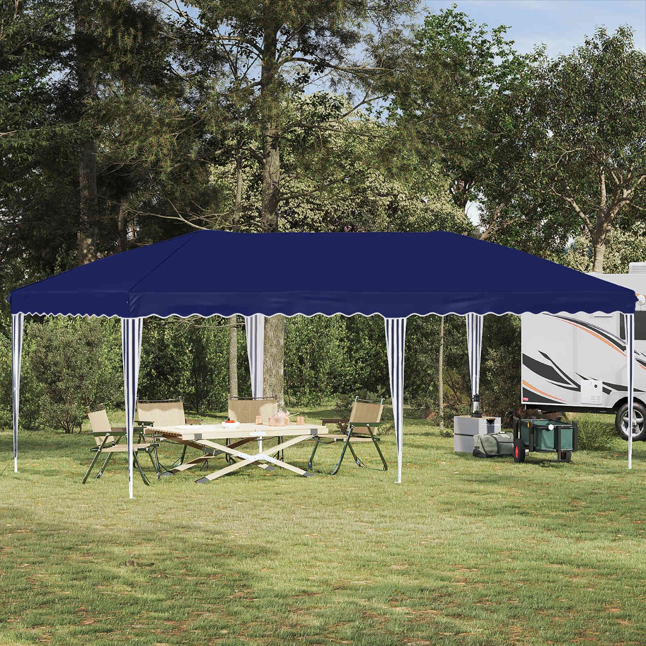 Pop-up Partyzelt 575 x 290 x 245 cm Creme