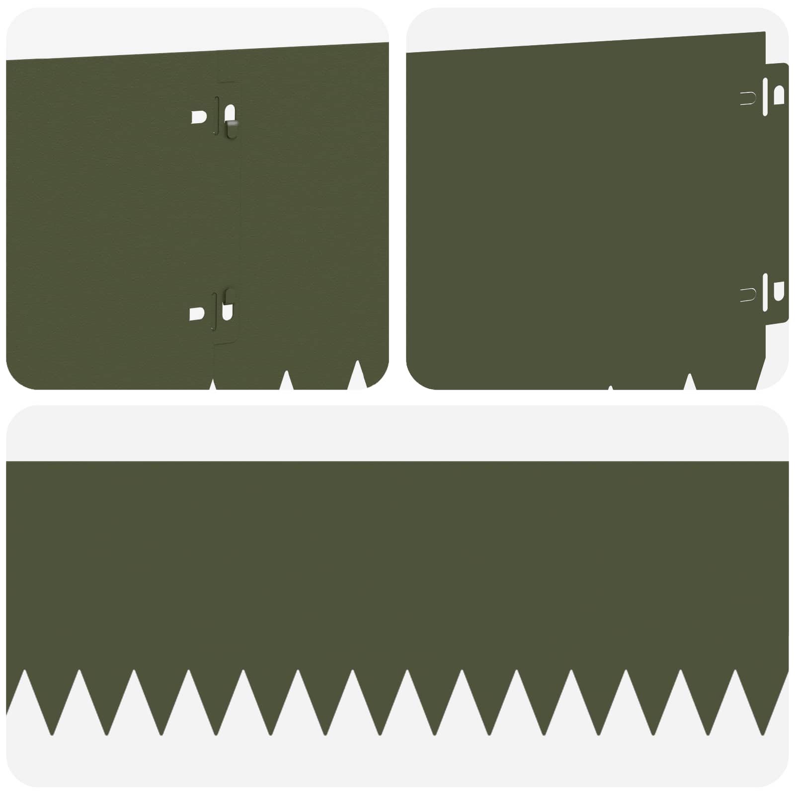 Raseneinfassung 10 pcs 103 x 10 cm Stahl Schwarz