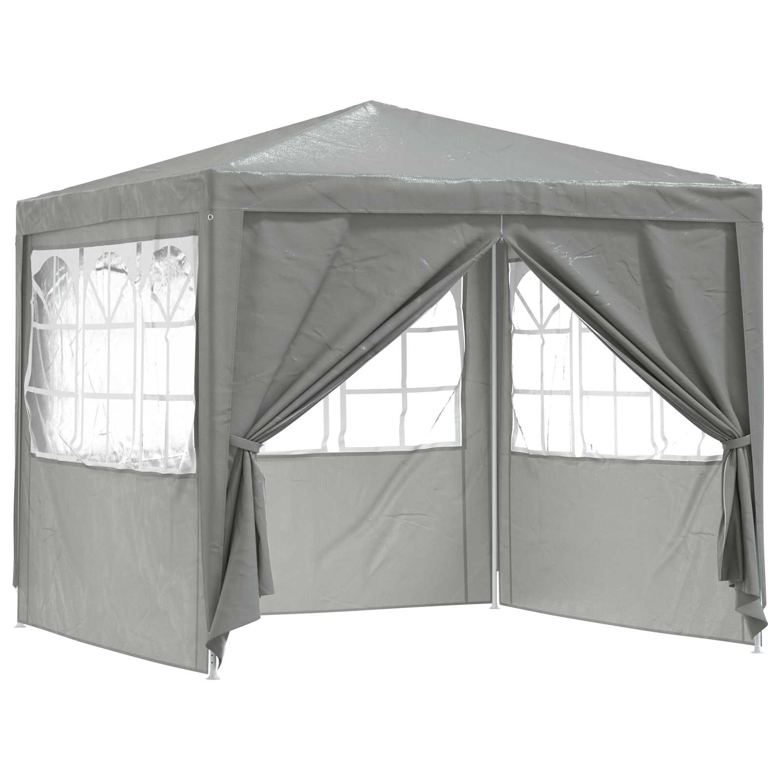 Party-Zelt Rot 200 x 200 x 240 cm PE und Stahl