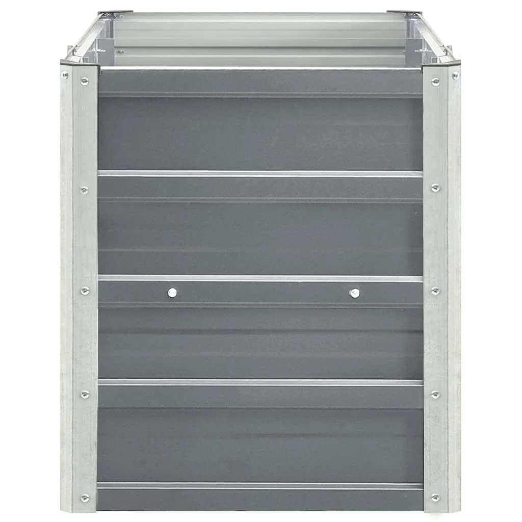 Hochbeet 160 x 80 x 77 cm Verzinkter Stahl Grau