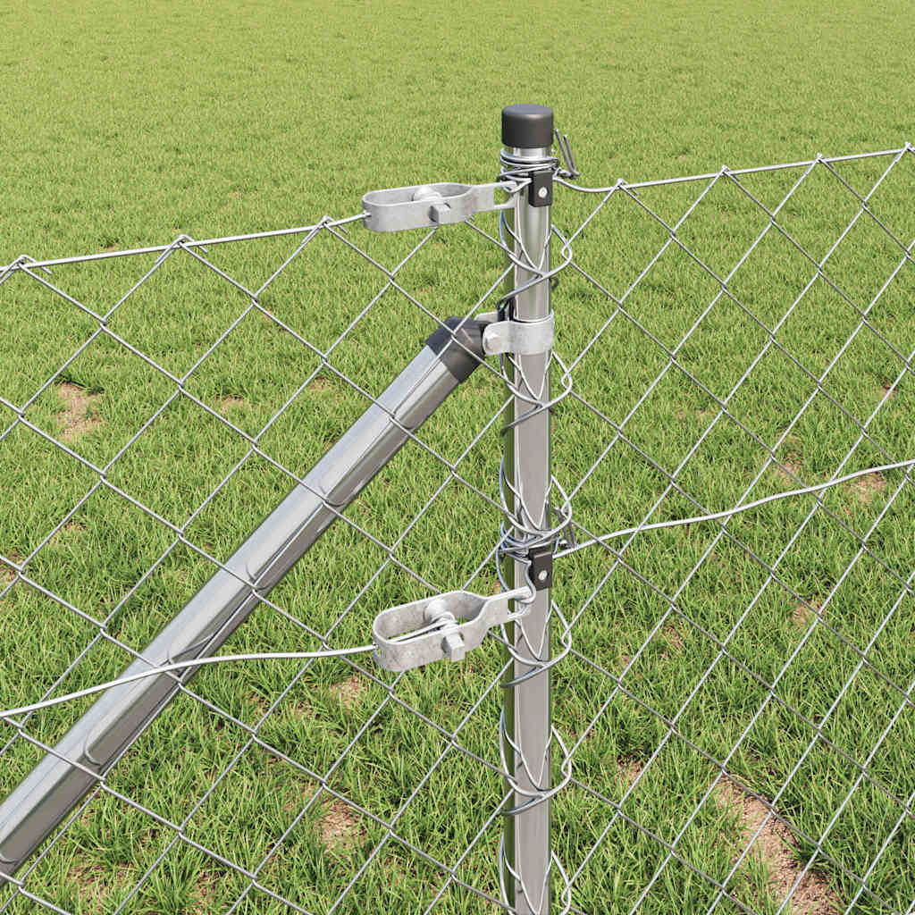Outdoor Kettenglied-Zaun Erdfixierung 10 x 0,4 m Grün Netz