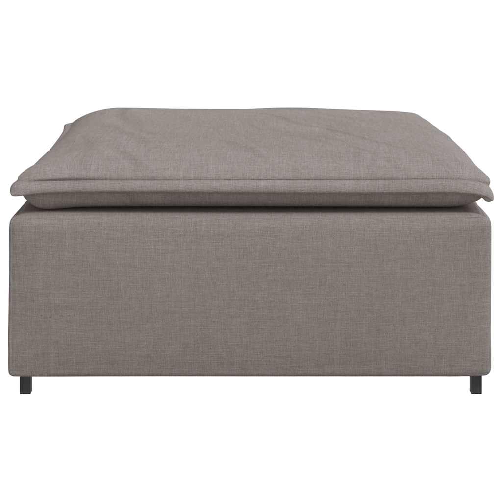 Modulares Sofa Endmodul mit Armlehne Kissen Hellgrau 100 cm
