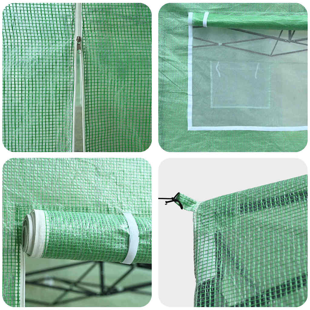 Gewächshaus mit Pop-up-Rahmen Grün 200 x 200 x 300 cm Eisen