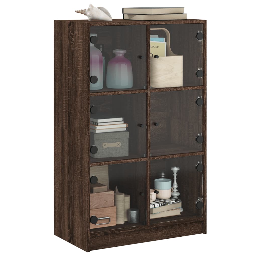 Bücherregal mit Türen Weiß 136x37x109 cm Holzwerkstoff