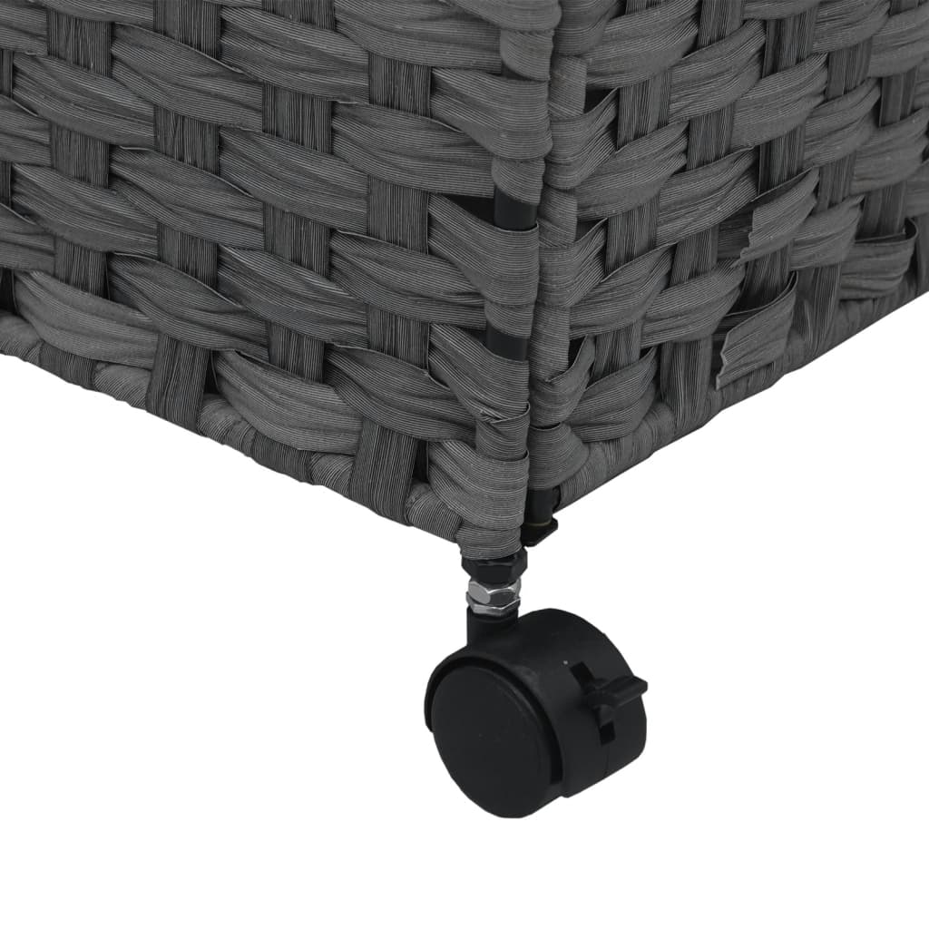 Wäschekorb mit Rollen 60x35x60,5 cm Rattan