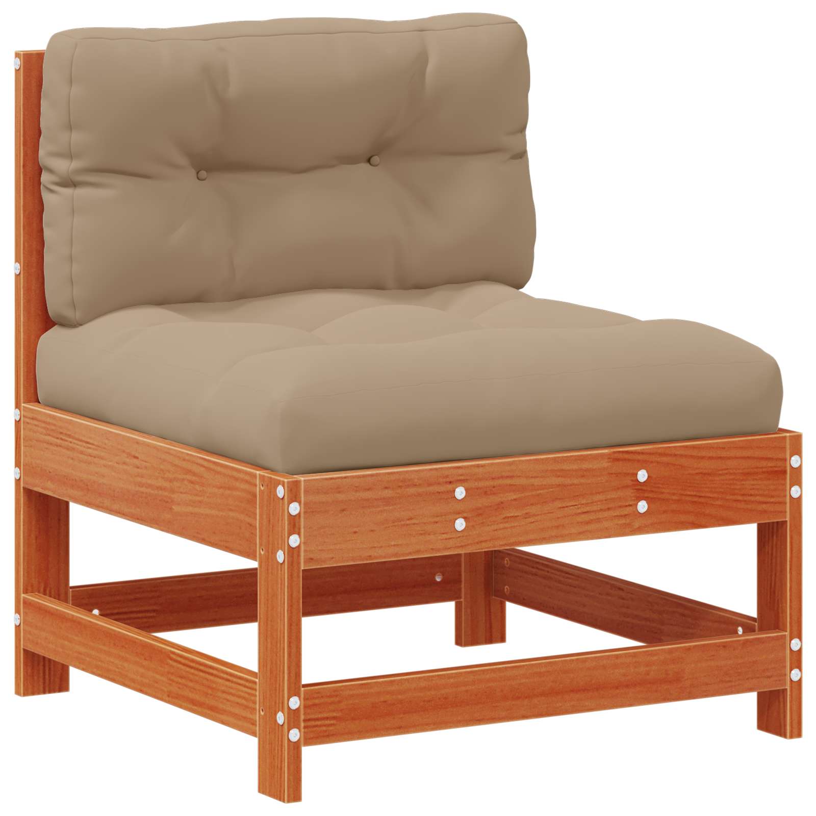10-tlg. Garten-Lounge-Set mit Kissen Kiefernholz Imprägniert