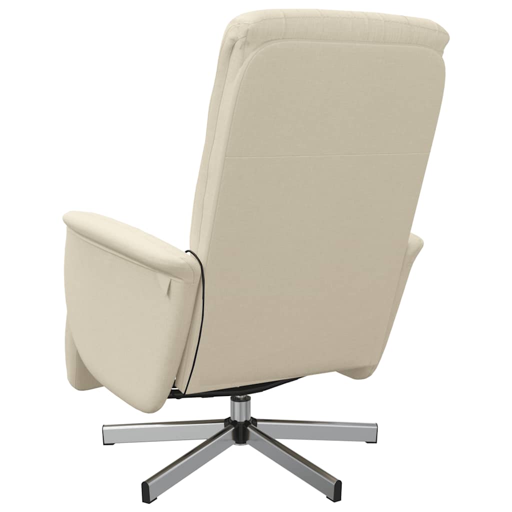 Massagesessel mit Fußteil Braun Stoff