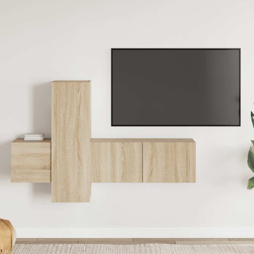 5-tlg. TV-Schrank-Set Weiß Holzwerkstoff