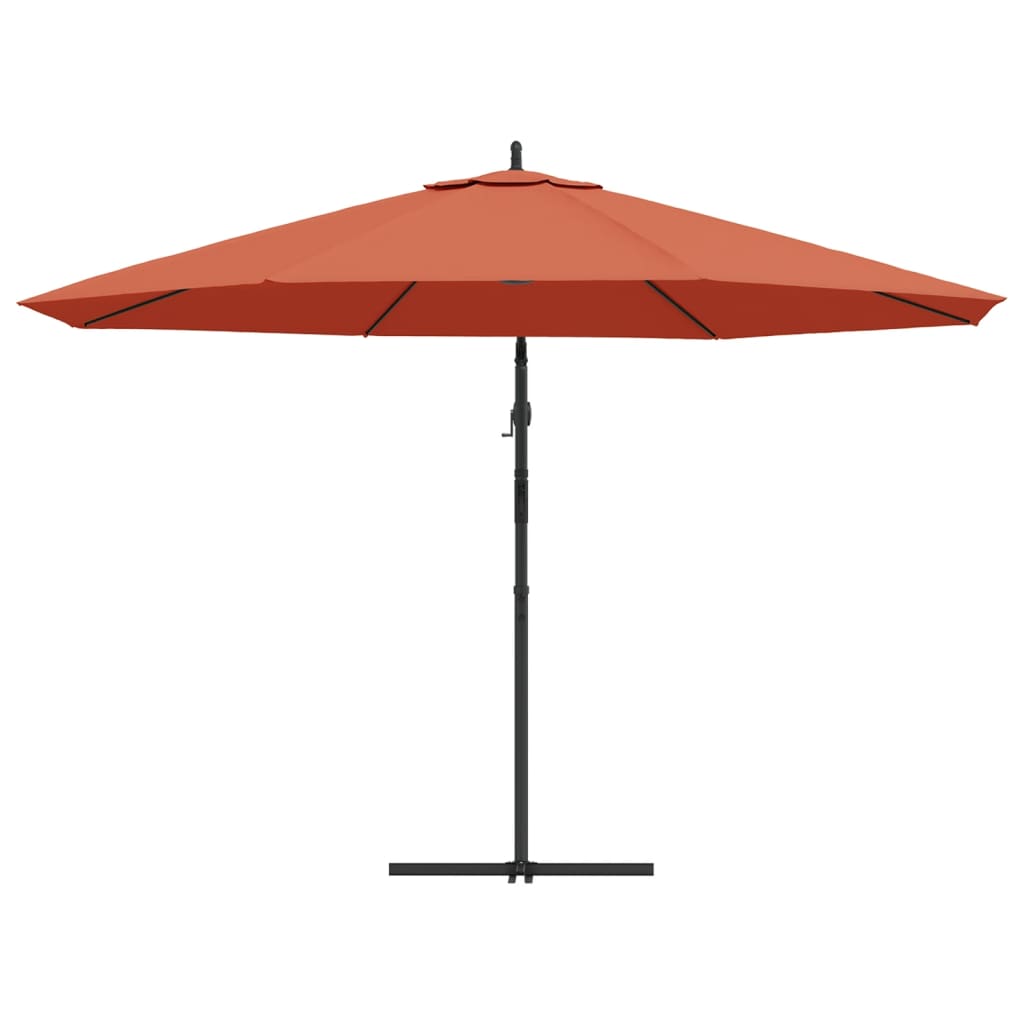 Ampelschirm mit Aluminium-Mast 350 cm Taupe