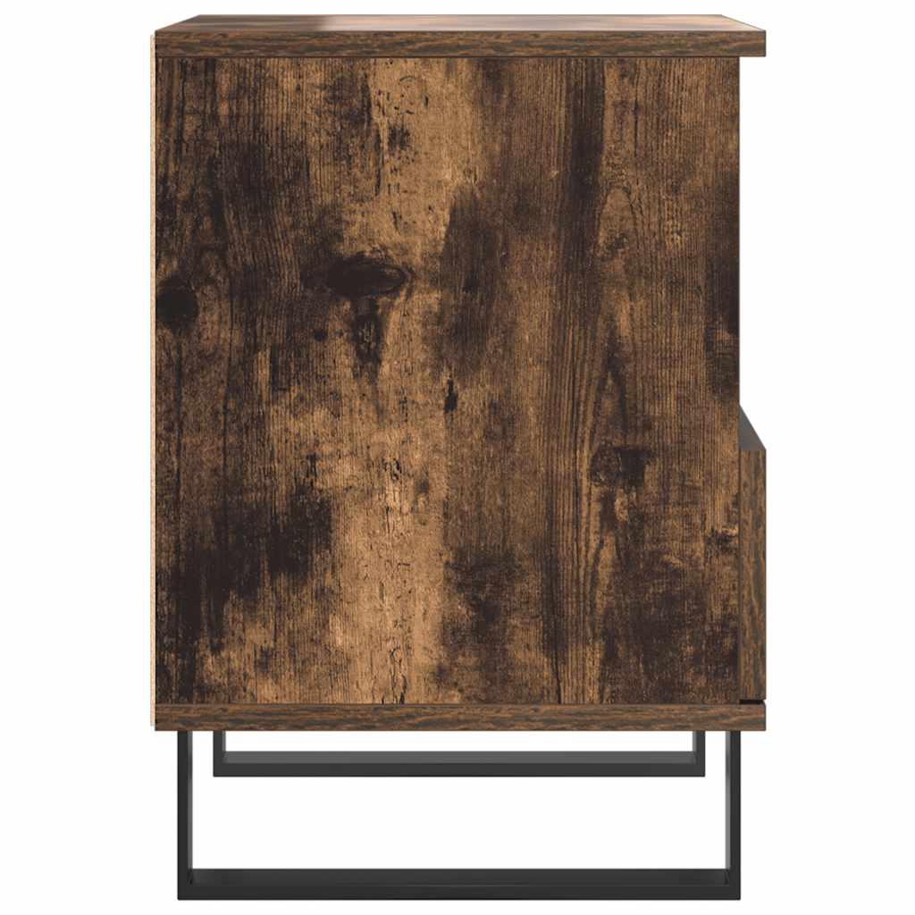 Bettschrank Schwarz Eichen-Optik 40 x 35 x 50 cm Holzwerkstoff