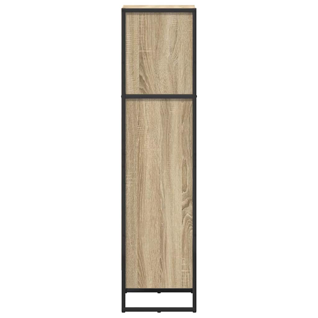 Bücherregal 2 pcs Schwarz Eichen-Optik 60 x 30 x 189,5 cm